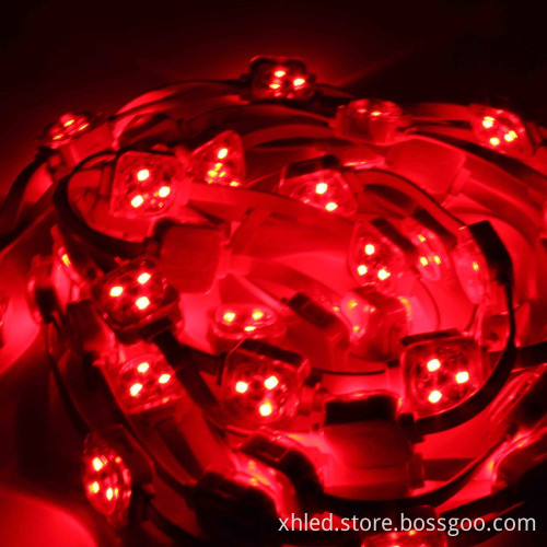 30000hrs Lifespan Full Color IP67 25mm SMD5050 0.75W DC12V Waterproof RGB Led Pixel Light String